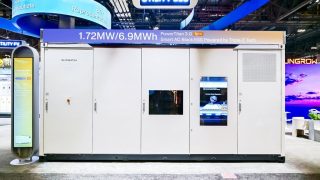 Sungrow PowerTitan 3.0 utility-scale BESS container at industry exhibit