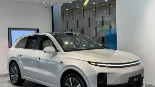 All-new Li Auto L6 EREV family SUV in a showroom setting