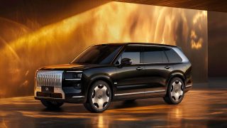 Zeekr 9X black flagship SUV exterior vertical grille