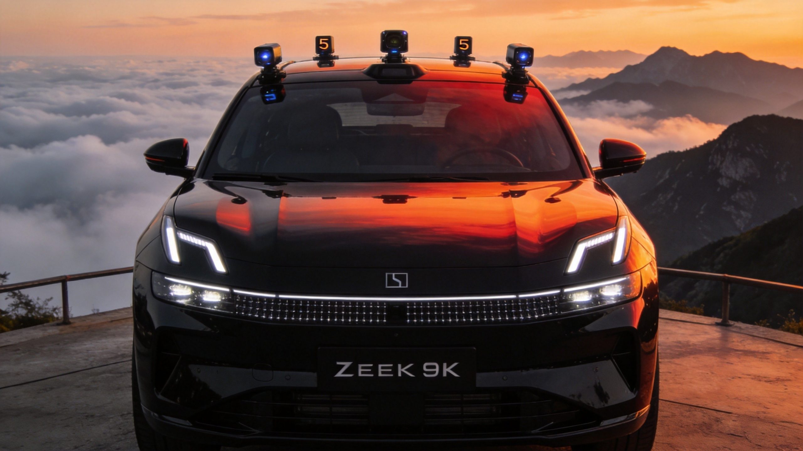 Zeekr 9X five-seat interior with 17-inch OLED screen and Naim audio