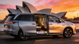 XPeng X9 exterior at Australian launch event