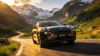 Zeekr EV at border crossing checkpoint
