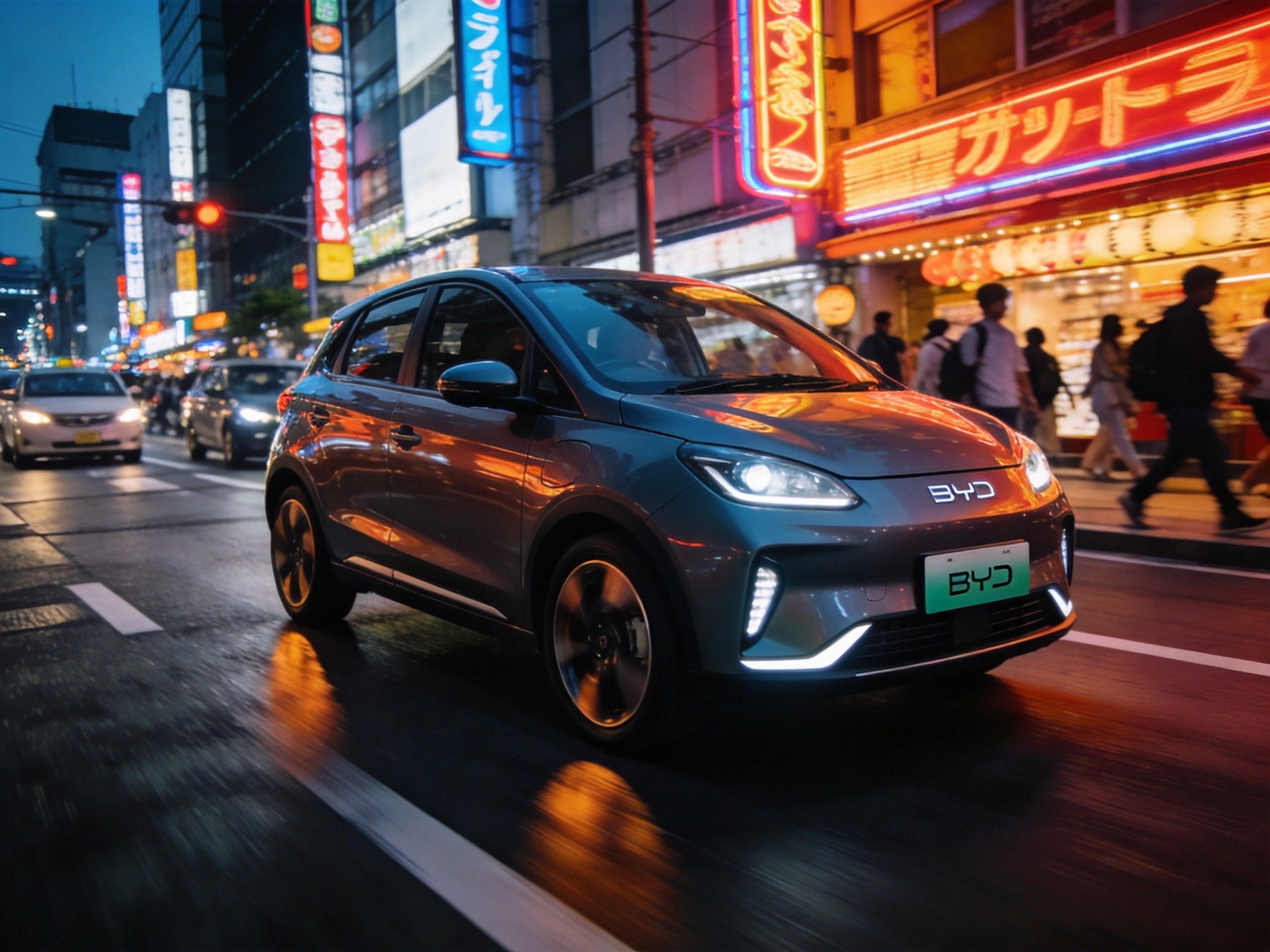 BYD RACCO in a Japanese city street setting